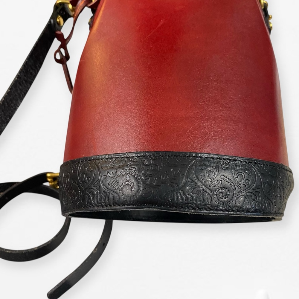 Old Trend Women's Burgundy and Black Crossbody Bag - Picture 12 of 14